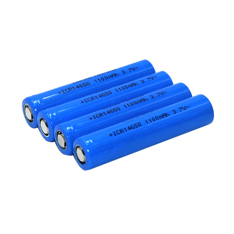 Batterie rechargeable Li-ion 14650 mah 1100 V, 1 pièce/lot, avec dessus plat, 3.7 ► Photo 1/5
