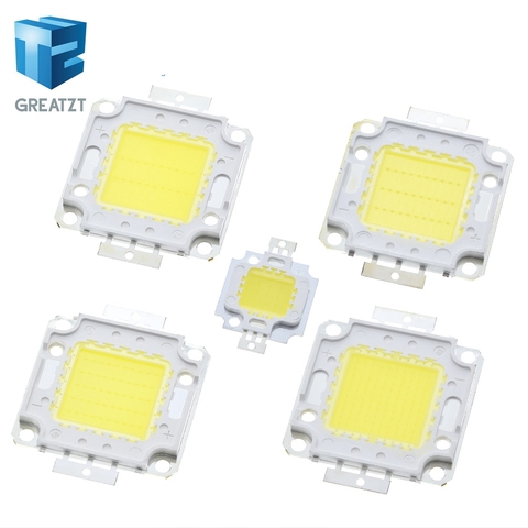 Blanc/Blanc Chaud 10W 20W 30W 50W 100W LUMIÈRE LED puce DC 12V 36V COB INTÉGRÉ Lampe À LED PUCE bricolage Projecteur Ampoule de PROJECTEUR ► Photo 1/6