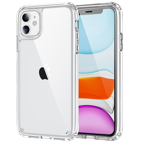 Luxe Armure Transparente Étui Rigide Pour Iphone 12 11 Pro Max 12 Mini 7 8 Plus SE 2022 Clair AirBag Antichoc Couverture Arrière ► Photo 1/6