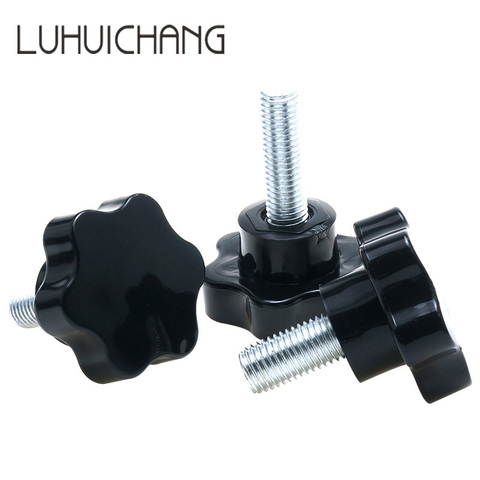 M12 M14 M16 1pcs  Thread Replacement Star Hand Knob Bakelite Hand Tighten Screw Tightening Screw Black Head diameter 60mm ► Photo 1/5