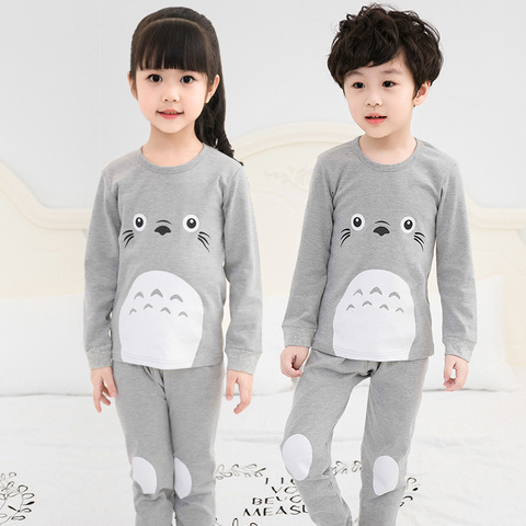 Ensemble d'automne pour enfants, pyjama en coton pour garçons, Totoro licorne, vêtements de nuit, vêtements de nuit pour filles ► Photo 1/6