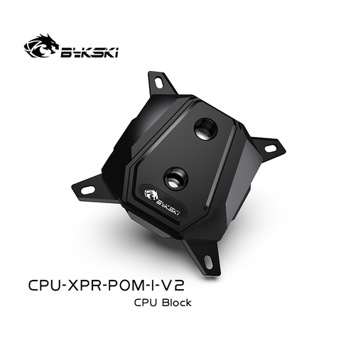 Bykski CPU bloc de refroidissement par eau pour Intel/AMD POM Cool noir, système de refroidissement liquide Micro voie d'eau, CPU-XPR-POM-V2 ► Photo 1/6