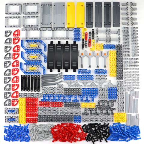 Ensemble de blocs de construction en vrac, pièces techniques de briques de levage à broches, connecteur d'essieu à faisceau sans clou, panneau d'engrenage, jouets de voiture compatibles avec thinkstorm ► Photo 1/6