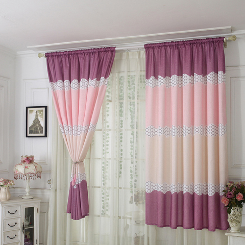 Rideau imprimé en Polyester pour fenêtre de maison et chambre à coucher, écharpe de cantonnière 1*2 M, rideaux demi-ombrage courts Pastoral ► Photo 1/6