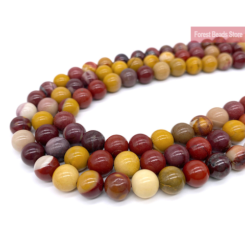 Mookaite – perles rondes en pierre naturelle, pour la fabrication de bijoux, livraison gratuite, 15 pouces, 4 6 8 10 12MM ► Photo 1/3