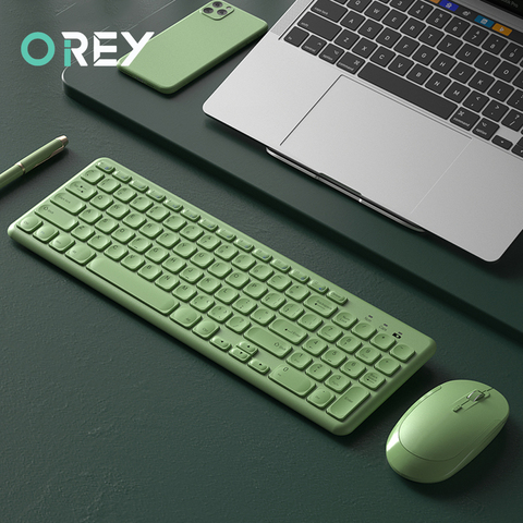 Clavier et souris sans fil 2.4 ghz, Combo, avec boutons coulissants, Mini PC pour ordinateur portable, Macbook Air Pro, kit souris ► Photo 1/6