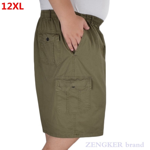 Shorts décontracté és grande taille d'été pour hommes âgés d'âge moyen 9XL 8XL 10XL 11XL 12XL shorts en coton extra large section mince papa ► Photo 1/6