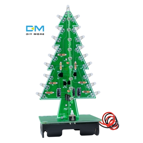 3D Arbre De Noël Lumière 7 Couleurs Flash LED Circuit Arbres De Noël LED Kit De Bricolage Carte Électronique Module DC 4.5V-5V ► Photo 1/6