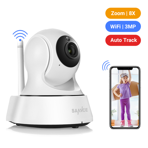 SANNCE sécurité à domicile caméra IP Wi-Fi sans fil Mini réseau caméra Surveillance Wifi 720 P Vision nocturne CCTV caméra bébé moniteur ► Photo 1/6