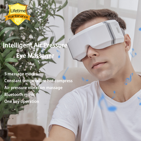 Appareil intelligent pour soulager la Fatigue des yeux, masseur pour les yeux à vibrations 5D, Bluetooth, protection des yeux, chaude compression, améliore la vue ► Photo 1/5