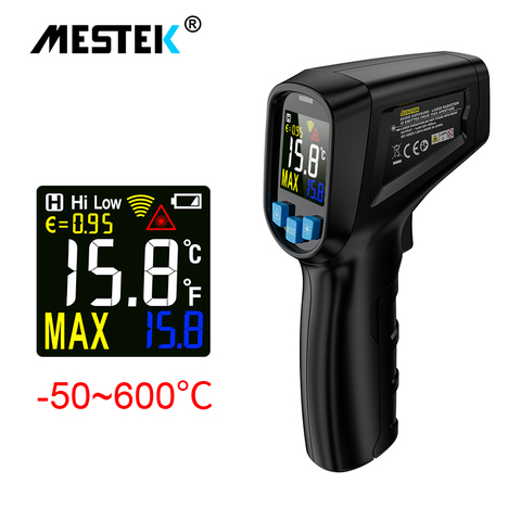 Thermomètre infrarouge numérique-50 ~ 600C Laser température mètre pistolet numérique LCD industriel extérieur Laser pyromètre IR thermomètre thermometre station meteo capteur de température thermomètre infrarouge ► Photo 1/6