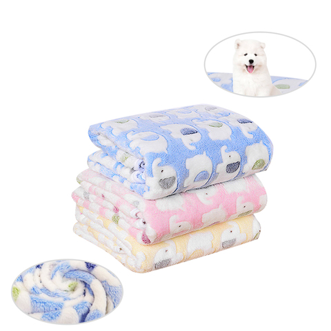 Tapis serviette imprimé éléphant pour chat, tapis pour chien, tapis pour chien, couverture chaude pour l'hiver, chat, chiot, couverture de couchage, coussin ► Photo 1/6