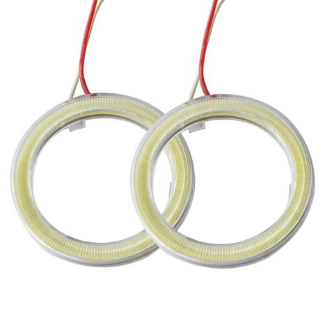 Anneau lumineux d'ange de voiture, 2 pièces, pour la course de jour, phare de voiture, 12V, 3W, 60/70/80/90/LED/100MM, 110MM, 120MM ► Photo 1/6