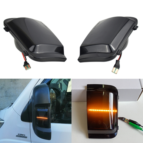 Côté Aile Rétroviseur Dynamique Clignotant Fluide Indicateur CLIGNOTANT LED Pour Peugeot Boxer Fiat Ducato Citroen Jumper ► Photo 1/6