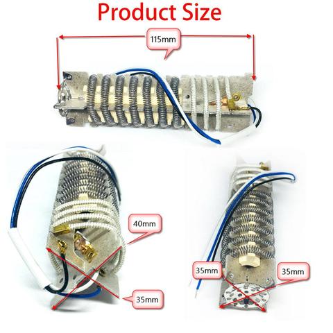 1 pièces 220V 120 degrés-590 degrés 1600W pistolet à air chaud élément chauffant support mica chauffage pistolet à air chaud chauffage universel ► Photo 1/6