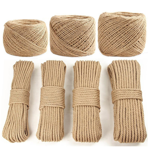 Corde de Sisal pour arbre à chat et grattoir, consommable pour bricoleur, ficelle de remplacement pour pieds de bureau, pour aiguiser les griffes de chat ► Photo 1/6