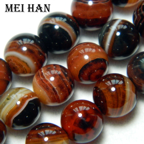 Meihan dream – agate d'onyx, perles rondes de 8mm et 10mm pour la conception de bijoux, vente en gros ► Photo 1/3