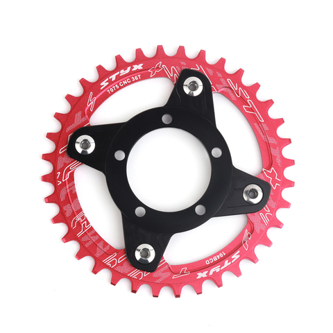 Roue à chaîne de vélo électrique 32T 34T 36T 38T, rouge, bleu, noir, pour Bafang Mid Drive, kit de moteur 8FUN ► Photo 1/6