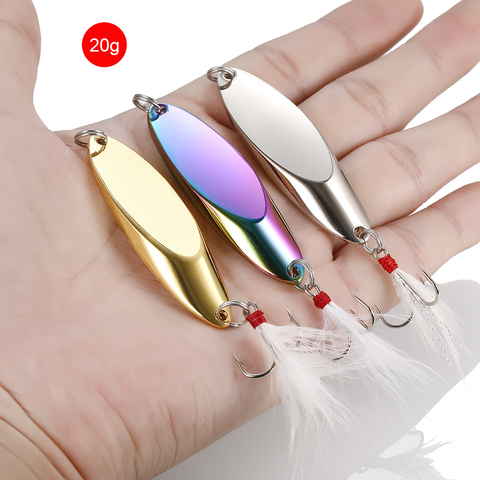 1 pièces métal Spinner cuillère leurres truite pêche leurre dur appât paillettes Paillette appâts artificiels Spinnerbait poisson outils 2.5g-42g ► Photo 1/6