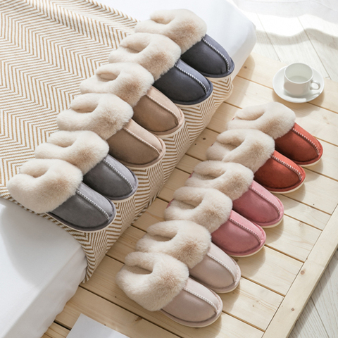 2022 nouvelles femmes intérieur pantoufles chaud en peluche maison pantoufle anti-dérapant automne hiver chaussures maison plancher doux Slient diapositives ► Photo 1/6