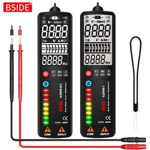 BSIDE-indicateur de tension, écran LCD 2.4 pouces, détecteur de fils en direct, stylo électrique, voltmètre, multimètre, Test de continuité NCV ► Photo 1/6