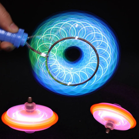 2022 jouets éducatifs pour enfants créatif magnétique volant LED clignotant Gyroscope toupie avec lumière colorée fraîche pour les cadeaux ► Photo 1/6