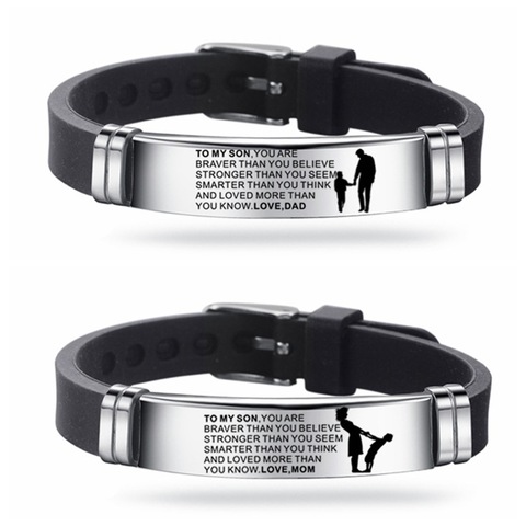 Bracelet en Silicone pour hommes, longueur ajustable ► Photo 1/6