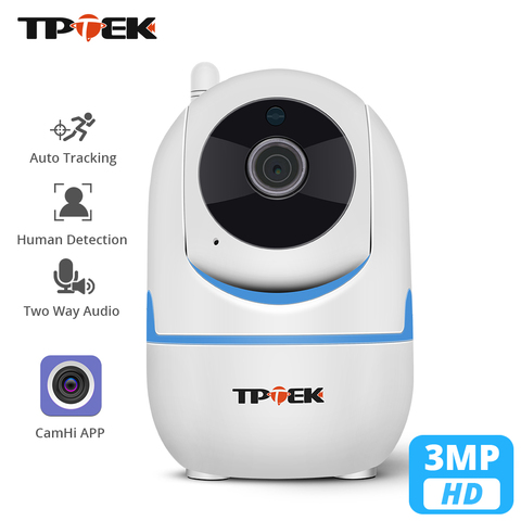 Caméra de Surveillance intérieure PTZ IP WiFi WiFi hd 3MP, dispositif de sécurité domestique sans fil, babyphone vidéo, avec protocole Onvif ► Photo 1/6