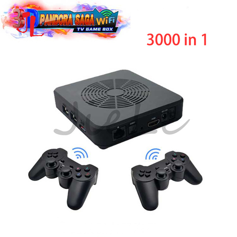 3D Pandora SAGA Wifi TV boîte de jeu 3000 en 1 Multi jeux Console d'arcade PS3/PS2/PSP/WSC/SFC/PCE/N64/DS/MD/MAME/GBC/GBA/FBA/FC ► Photo 1/6