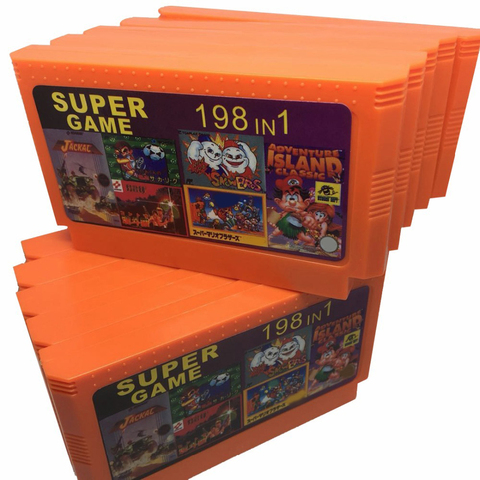 Cartouche de jeu 198-en-1 60 broches pour Console 8 Bit, Pack de 10, avec Contra 1 2 3 6 7 8/Tiny Toon 1 2 3 etc. ► Photo 1/1