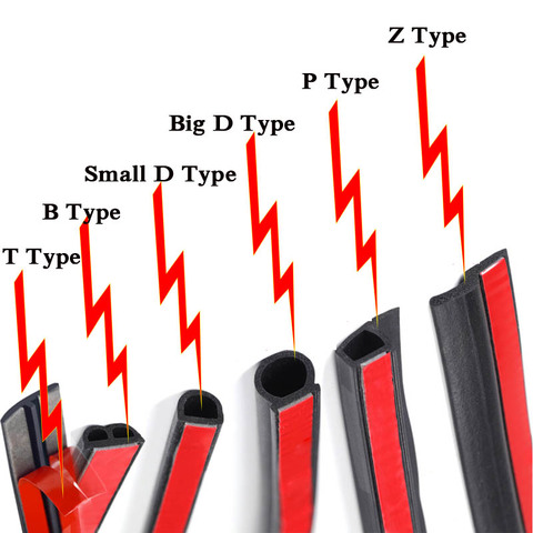 Bande d'étanchéité pour porte de voiture, 2M, grande D petite D Z P B T, garniture étanche, isolation phonique, bande d'étanchéité en caoutchouc, accessoire ► Photo 1/6