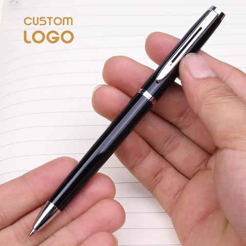 Logo personnalisé stylos cadeau stylo à bille en métal 1.0mm encre noire Logo d'affaires stylo cadeau personnalisé graver nom école bureau ► Photo 1/5