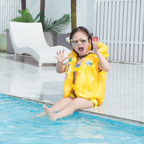 Gilet de sauvetage gonflable pour enfants de 3 à 10 ans, veste de natation pour bébé, flotteurs en PVC pour apprendre à nager, gilet de sécurité en bateau ► Photo 1/6