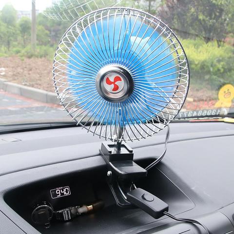 Climatiseur rotatif à Clip, Mini ventilateur de refroidissement pour voiture d'été à faible bruit 12/24V ► Photo 1/6