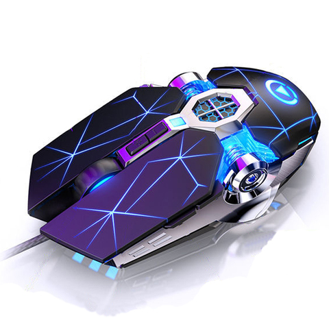 Souris de jeu professionnelle filaire, 3200DPI, LED, pour ordinateur portable, souris optique USB, silencieuse ► Photo 1/6