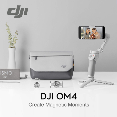 DJI OM4 OSMO Mobile 4 pliable 3 axes stabilisateur de cardan à main avec conception magnétique contrôle gestuel ActiveTrack 3.0 DJI Mino ► Photo 1/6