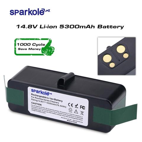 Sparkole 5.3Ah 14.8 V Li-ion Batterie pour iRobot Roomba 500 600 700 800 Série 510 531 550 560 580 620 630 650 760 770 780 870 880 ► Photo 1/6