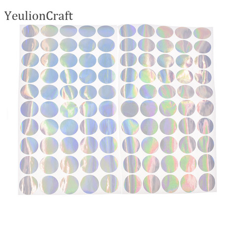 Chzimade-étiquettes autocollantes rondes holographiques, étiquette PVC imperméable pour Scrapbooking, 25mm, artisanat fait à la main, 100 pièces/lot ► Photo 1/3