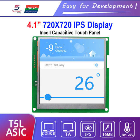 Dwin – écran tactile Intelligent T5L HMI, Module LCD 4.1 