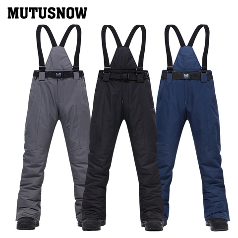 2022 haute qualité grande taille pantalon de Ski hommes-30 température coupe-vent imperméable chaud neige pantalon hiver Ski snowboard pantalon ► Photo 1/6