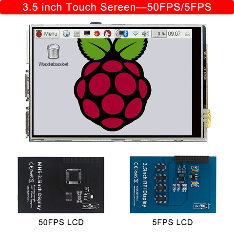 Framboise Pi 4 écran tactile 3.5 pouces affichage 480x320 SPI 5 50FPS LCD avec ventilateur de refroidissement dissipateur thermique pour framboise Pi 4 modèle B/3B +/3B ► Photo 1/6