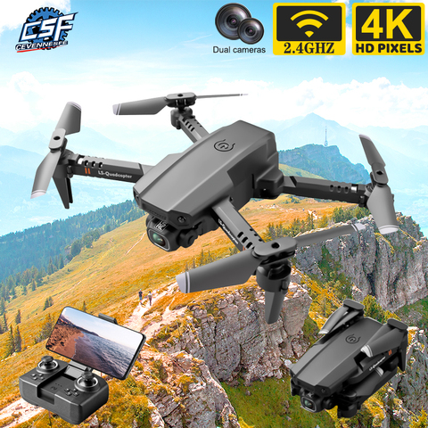 2022 New XT6 Mini 4K Drone HD Double caméra helicoptere radiocommande WiFi Fpv pression d'air Altitude tenir pliable quadrirotor rc hélicoptère drone enfant ans jouet cadeau ► Photo 1/6