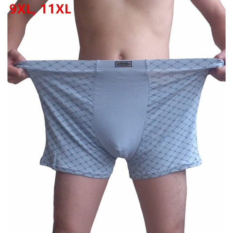 Boxer en Fiber de bambou pour homme, sous-vêtement Large, doux, surdimensionné, grande taille 9XL, 11XL ► Photo 1/1