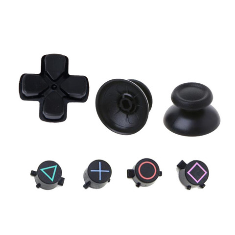 Joystick analogique punaise Grip casquettes ABXY X d-pad boutons ensemble pièces de réparation pour Sony Playstation Dualshock 4 DS4 PS4 contrôleur ► Photo 1/1