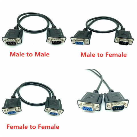 Câble RS232 à RS-232 DB9F à DB9F mâle à femelle/mâle DB9 connecteur série câble Modem nul ► Photo 1/6