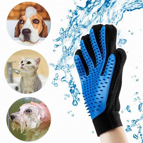 Gant de toilettage en Silicone doux pour animaux de compagnie, accessoire de toilettage pour chiens et chats, fournitures de nettoyage pour animaux de compagnie ► Photo 1/6