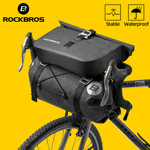 ROCKBROS sac de vélo grande capacité étanche Tube avant sac de cyclisme vtt guidon sac avant cadre coffre sacoche vélo accessoires ► Photo 1/6