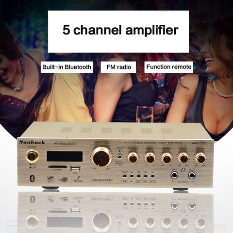 KYYSLB – amplificateur de puissance Bluetooth 220V 100W x 2 4-16ohm TAV-580BT, amplificateur de puissance Audio de scène, amplificateur de carte haute puissance domestique ► Photo 1/6