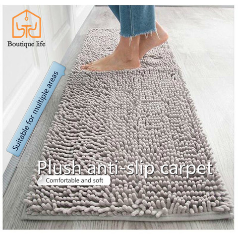 Tapis de bain doux confortable absorbant l'eau tapis de salle de bain anti-dérapant pour tapis de sol de salon tapis de marche ► Photo 1/6