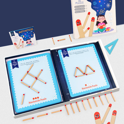 Jeu de Puzzle de correspondance pour enfants, jeu de réflexion logique, ensemble de construction de forme géométrique, outil d'enseignement des mathématiques, jouets ► Photo 1/6